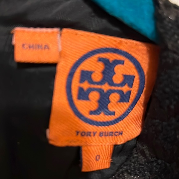 Tory Burch Fletcher Dress Black Houndstooth Metallic Blend Pockets Sz 0 - Picture 4 of 6